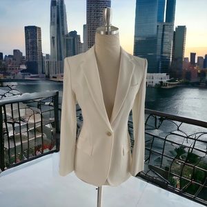 THEORY WINTER WHITE CLASSIC BLAZER JACKET 00/ small